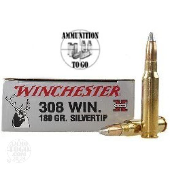 20rds - 308 Winchester 180gr. Super-X Silvertip Ammo